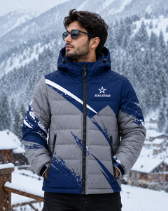 Blouson d'hiver matelassé pour homme, personnalisé, à capuche, imperméable, chaud, tendance, décontracté, pour l'extérieur, fourni par l'usine - Product Image 5