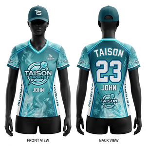 Womens Green Black Darts Jersey 180 GSM Breathable Interlock <b>Polyester</b> Sublimation Print Custom Team Logo <b>Shirt</b> Uniforms - Product Image 2