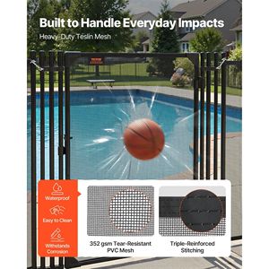 Kit de Puerta para Piscina de 4 x 2.5 pies, Puerta de Seguridad para Piscina Enterrada con Pestillo Metálico, 352 Gsm Tes - Product Image 4