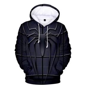 Sweat à capuche pour homme WX673680, logo imprimé par transfert thermique personnalisé, 100% coton, coupe ample, col extra large, pour le sport décontracté - Product Image 2