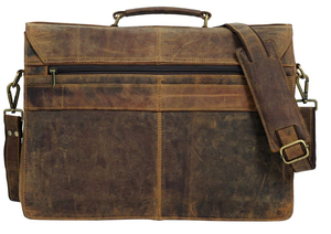 Sac messager en cuir véritable Crazy Horse imperméable, grand sac à bandoulière pour ordinateur portable, sac messager unisexe en cuir - Product Image 5