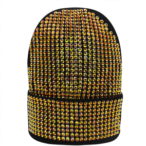 New Style Private Label Knitted Jacquard <b>Men</b> Beanie <b>Cap</b> New Fashionable <b>Winter</b> Wear Solid Color Rhinestone Beanie <b>Caps</b> - Product Image 6