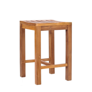 Chaise de bar en teck au style moderne et épuré, idéale pour l'extérieur, durable - Product Image 3