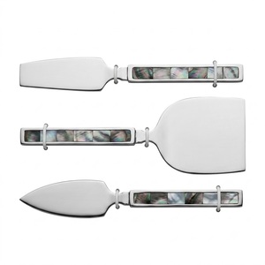Mother Of Pearl Handle Cheese Knife Set Premium Stainless Steel Charcuterie <b>Board</b> Accessories Elegant 5-Piece MOP Serving <b>Tools</b> - Product Image 2