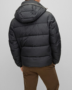 Designer Men's Winter Hooded Puffer Jacket Zipper Print Soft Shell Waterproof Windproof Thick - Product Image 6