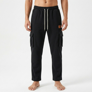 High Quality Premium Midweight Woven Casual Men Cargo Pants Streetwear Loose Fit Multi Pocket Thick Warm Breathable Moisture - Product Image 2