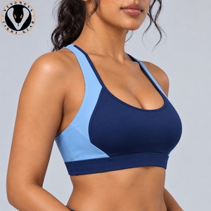 Soutien-gorge de sport supérieur en tissu extensible et lisse, ajustement flexible pour la gym, l'exercice, la course à pied, le Pilates et un style de vie actif - Product Image 2
