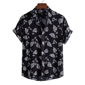 Camisas Hawaianas de Lujo 2025 para Hombre, Tejidas, Transpirables, de Algodón, Casuales, de Manga Corta, Estampadas, Tallas Grandes - Product Image 3