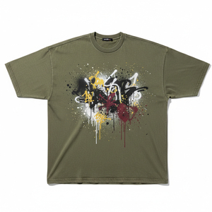เสื้อยืดโอเวอร์ไซส์สไตล์วินเทจฟอกสีแบบแอซิดวอช พิมพ์ลายกราฟิกตามสั่ง ผ้าคอตตอนหนานุ่ม เสื้อเปล่าสไตล์สตรีทแวร์ - Product Image 1