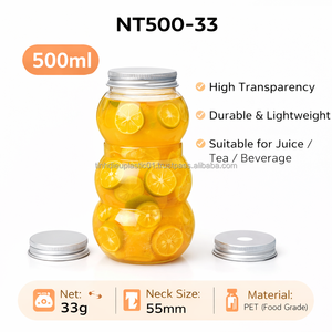High Transparency 500ml PET NT500-33 for Clear <b>Plastic</b> Bottle with Aluminum <b>Cap</b> for Juice-Wholesale From Vietnam Factory - Product Image 4