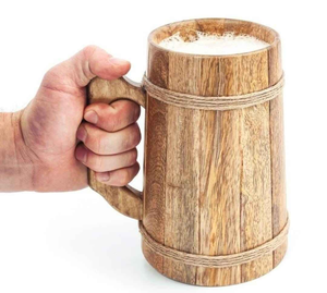 Customized Classic Handmade Wooden <b>Mug</b> for Home Office Hotel Wooden Beer <b>Mug</b> Tea <b>Mug</b> With Best Quality Wholesaler From India - Product Image 2