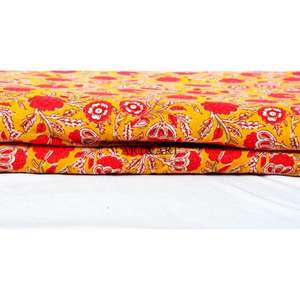 Tela de algodón con estampado floral a mano, tela textil para el hogar, algodón puro suave de secado rápido, tela de algodón de diseño natural por yarda - Product Image 1