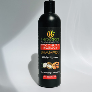 Shampoo Premium à la Noix de Coco et à la Papaye pour la Réparation des Cheveux, l'Équilibre de l'Hydratation et le Soin Capillaire Sain Naturel - Product Image 3
