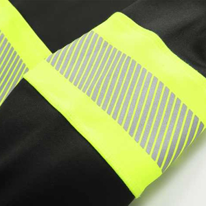 Sudadera de Trabajo de Alta Visibilidad para Hombre, Camisa de Seguridad Reflectante de Manga Larga, Poliéster Negro con Rayas Amarillas Neón - Product Image 6