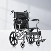 Fauteuil roulant manuel en acier léger avec design pliable, multifonction, hauteur réglable, certifié CE ISO pour adultes handicapés