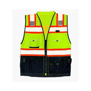 Chaleco de Seguridad Reflectante de Alta Visibilidad, Transpirable, Térmico, de Poliéster, con Múltiples Bolsillos, para Trabajo y Tráfico - Product Image 1