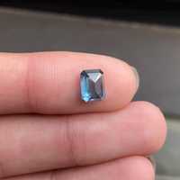 Diamant CVD de couleur bleu profond, taille émeraude 1,00 CT, certifié IGI, cultivé en laboratoire, poli à la main, provenant d'Inde, pour la fabrication de bijoux
