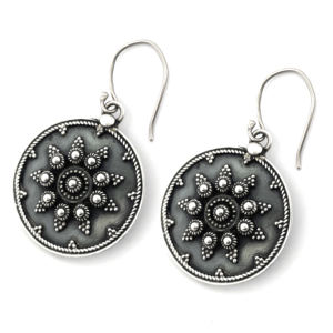 Pendientes Colgantes Vintage Sunburst Silver Mountain SKU7645, Plata de Ley 925, Hechos a Mano, Estilo Boho, Modernos, para Mujer - Product Image 2