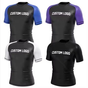 เสื้อรัดกล้ามเนื้อผู้ชายสำหรับ MMA แขนยาว พิมพ์ลายแบบ Sublimation คุณภาพสูง OEM พร้อมโลโก้ - Product Image 5