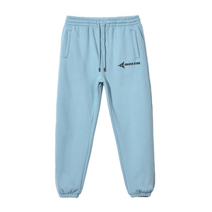 DAIZEN STAR Men's Dark Green Cotton High-quality Knitted Quick Dry Sweatpants Elastic Waist Drawstring Casual Joggers Side - Product Image 3
