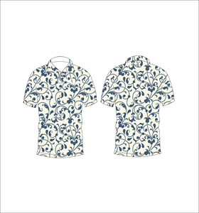 เสื้อโปโลลายดอกไม้แบบกำหนดเอง ระบายอากาศได้ดี น้ำหนักเบา เหมาะสำหรับทีมกอล์ฟ แขนสั้น แบบซับลิเมชั่น ชุดกีฬา - Product Image 1