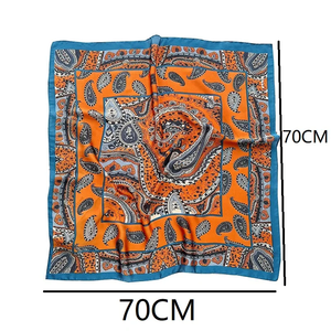 New Silk Scarf Neckerchief Women's Silk Square Scarf <b>Purse</b> Luxury Scarf for Women Designer Silk Headscarf - Product Image 5