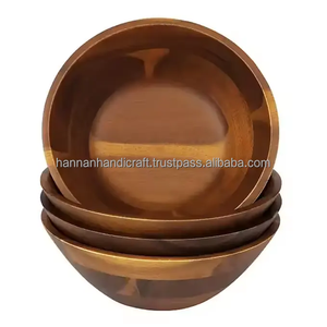 Cuenco de Madera Hecho a Mano, Cuenco de Almacenamiento de Madera Natural, Cuencos para Servir Frutas y Ensaladas (Grande 12" x 14"), Proveedor Mayorista 2023 - Product Image 2
