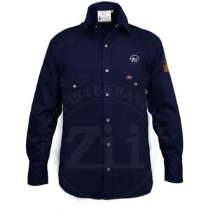 Lona Elástica de Algodón y Spandex de Alta Resistencia, Soldada, Estilo Occidental, Resistente al Agua, NFPA 2112, Personalizada, Manga Larga, Nivel de Protección Contra Vapores FR - Product Image 1