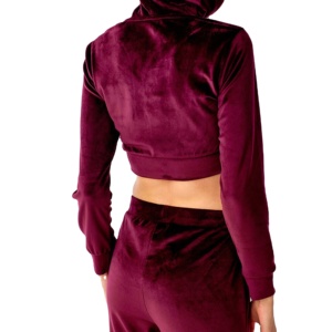 ชุดเสื้อผ้า2ชิ้นสำหรับ2026เด็กผู้หญิงเสื้อครอปมีฮู้ดผ้าคอตตอนกำมะหยี่สำหรับฤดูหนาวออกแบบได้ตามต้องการฤดูใบไม้ร่วง - Product Image 4