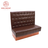 Banc banquette antique confortable en bois massif pour restaurant, idéal pour l'extérieur