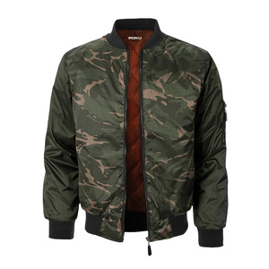 Personalizable chaqueta de bombardero unisex a prueba de viento ligero logotipo personalizado colores moda Casual prendas de vestir exteriores al por mayor OEM/ODM disponible - Product Image 1