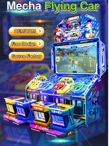 Machine d'arcade de course de voitures volantes Mecha, commerciale, à monnayeur, 4 joueurs, écran HD, simulateur de conduite interactif, jeu vidéo - Product Image 5