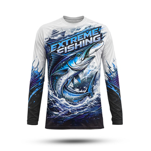 Custom Men Long Sleeve Anti-Wrinkle Quick Dry Ventilated 100% Polyester Anti-Bacterial Winter Outdoor UPF 50+ UV Protection - Product Image 3