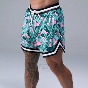 Pantalones Cortos Deportivos Personalizados con Estampado, Cintura Media, Antiarrugas, de Lona y Malla para Hombre, Suministro al por Mayor - Product Image 6