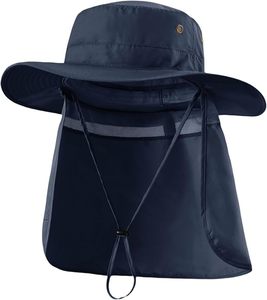 Unisex Casual All-Season Quick Dry Summer Fisherman Foldable Nylon Boonie Bucket Cap Neck Flap Oxford Canvas 54-56CM Outdoor - Product Image 3