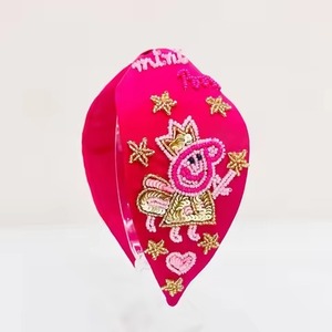 Serre-tête de luxe en perles de rocaille pour tenues décontractées, serre-tête brodé à la main et perlé artistiquement pour femmes - Product Image 3