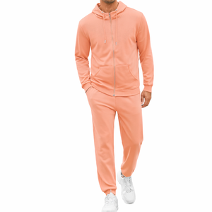 Ensemble de survêtement personnalisé pour équipe, tenue d'entraînement sportif, football, course à pied, vêtements de sport, séchage rapide, 100% coton, à capuche, antibactérien, OEM - Product Image 1
