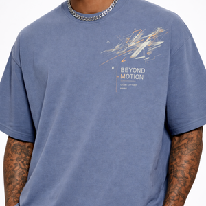 Camiseta Oversize de Algodón para Hombre con Estampado Gráfico Minimalista, Estilo Urbano Casual, Ajuste Holgado, Camiseta de Verano al por Mayor - Product Image 1