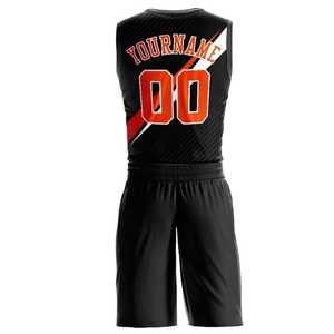 Custom Sublimated Basketball Jersey Set Men's Sleeveless Tank Top With Team Name And Number Moisture Wicking <b>Athletic</b> Wear - Product Image 2