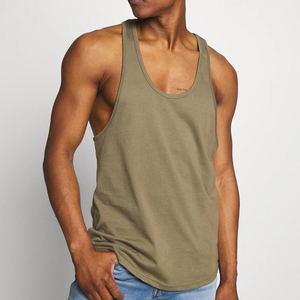 Ropa Deportiva de Talla Grande para Hombre, 95% Algodón, 5% Elastano, Camiseta sin Mangas para Fitness, Cuello Redondo Transpirable, Estilo Urbano - Product Image 4