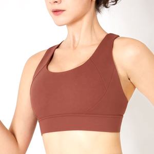 Gran oferta 2025 Sujetador deportivo personalizado para mujer, fábrica al por mayor, moda para mujer, suave, Fitness, gimnasio, soporte medio, Sujetador deportivo sin costuras - Product Image 3