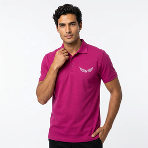 Men's Solid Color Short Sleeve Knitted <b>T</b> <b>Shirt</b> Regular Fit Casual Style Pink - Product Image 5