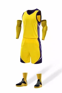 ชุดบาสเก็ตบอลคุณภาพสูงสำหรับเยาวชน ชุดทีมบาสเก็ตบอล ชุดกีฬาบาสเก็ตบอล - Product Image 2