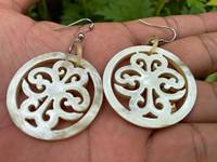 ZONE ARTISANALE Boucles d'oreilles rustiques faites à la main en corne de buffle, forme naturelle, bijoux modernes pour femme, cadeau de Noël, mariage, maison, entreprise
