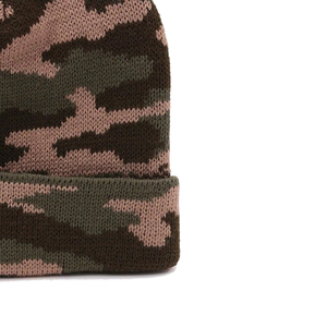 Top Quality Unisex Camouflage Knit Beanie Hat 100% Wool <b>Winter</b> <b>Cap</b> Casual Adult Headwear Cuffed Design Outdoor Warm Hat - Product Image 4