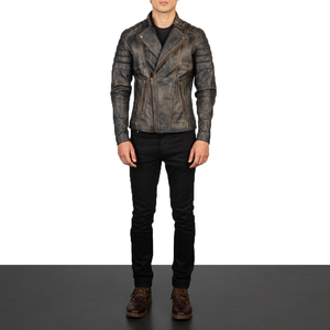 New Arrivals Gentleman Fashion <b>Men</b> <b>Leather</b> <b>Jacket</b> Warm Zipper Pocket Slim Safari Style <b>Men</b> Autumn Genuine <b>Leather</b> <b>Jacket</b> For <b>Men</b> - Product Image 3