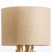Lampe de chevet en bois massif, style ferme moderne, en bois de bambou, pour salon et villa, éclairage Thaïlande