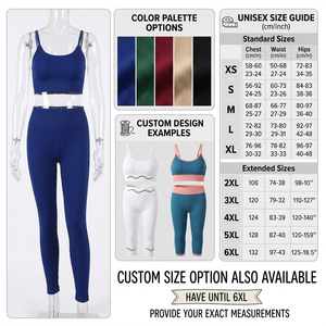Ensemble sans couture bleu à haute élasticité, vêtements de sport unisexes pour la salle de sport et le fitness | Fournisseur de vêtements de sport multicolores - Product Image 2