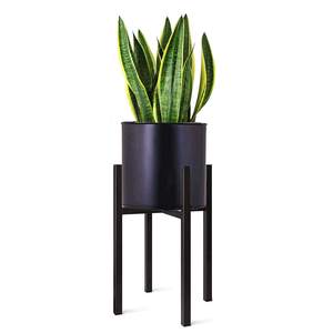 Metal Iron <b>Plant</b> <b>Stand</b> with Pot Tall White Indoor Outdoor Flower Planter Rack for Home Bedroom Office Garden Decor - Product Image 1