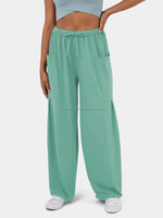 Pantalon de jogging pour femme, taille mi-haute, couleur unie, respirant, grande taille, hiver